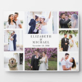 Elegante Foto Collage Wedding Fotoplatte (Vorderseite)