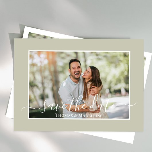 Elegante Foto Collage Wedding Save the Date Einladung