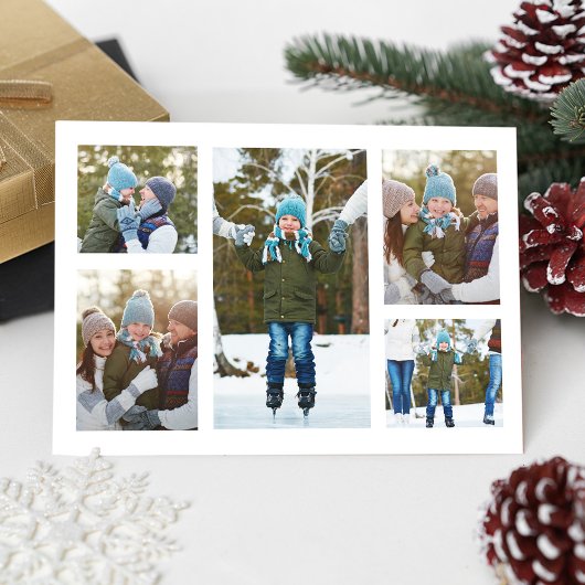 Elegante Foto Collage Weihnachten Schneeflocken