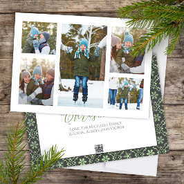 Elegante Foto Collage Weihnachten Schneeflocken