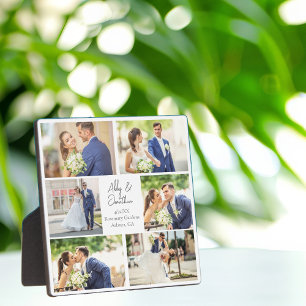 Elegante Foto-Collage zur Hochzeit für das Ehejubi Fotoplatte
