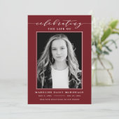 ELEGANTE FOTO-FEIERUNG LEBEN MEMORIAL FUNERAL EINLADUNG (Stehend Vorderseite)