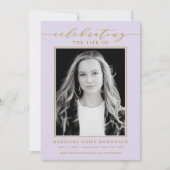 ELEGANTE FOTO-FEIERUNG LEBEN MEMORIAL FUNERAL EINLADUNG (Vorderseite)