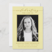 ELEGANTE FOTO-FEIERUNG LEBEN MEMORIAL FUNERAL EINLADUNG (Vorderseite)