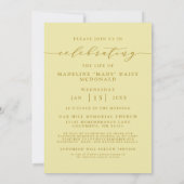 ELEGANTE FOTO-FEIERUNG LEBEN MEMORIAL FUNERAL EINLADUNG (Rückseite)