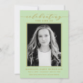 ELEGANTE FOTO-FEIERUNG LEBEN MEMORIAL FUNERAL EINLADUNG (Vorderseite)