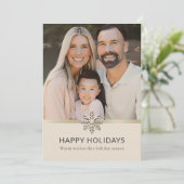 Elegante Foto-Ferienwohnung Feiertagskarte (Stehend Vorderseite)