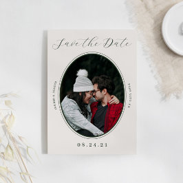 Elegante Foto Frame Flat Save the Date Karte