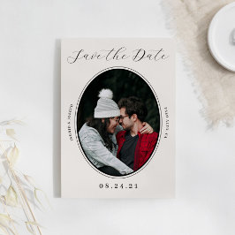 Elegante Foto Frame Flat Save the Date Karte