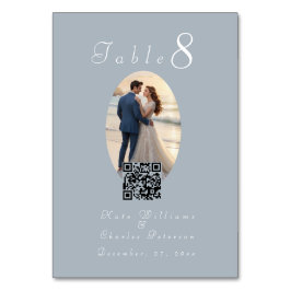 Elegante Foto-Frame Qr-Codetabelle Tischnummer
