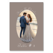 Elegante Foto-Frame Qr-Codetabelle Tischnummer (Rückseite)