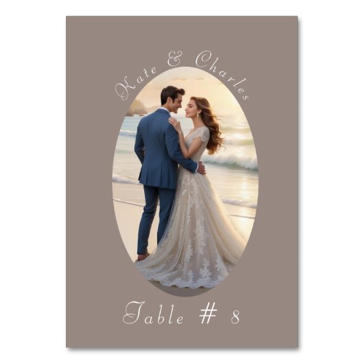 Elegante Foto-Frame Qr-Codetabelle Tischnummer (Rückseite)