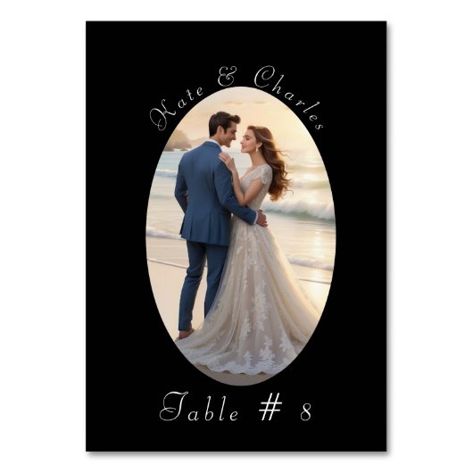 Elegante Foto-Frame Qr-Codetabelle Tischnummer (Rückseite)