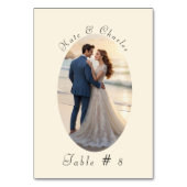 Elegante Foto-Frame Qr-Codetabelle Tischnummer (Rückseite)