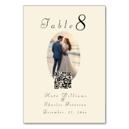 Elegante Foto-Frame Qr-Codetabelle Tischnummer
