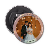 Elegante Foto-Gastgeschenk Hochzeit Flaschenöffner (Vorderseite)