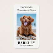 Elegante Foto-Gedenkkarte Beileid (Vorderseite)