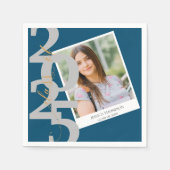 Elegante Foto Graduation Party 2025 Serviette (Vorderseite)