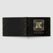 Elegante Foto Graduation Party | Glam Gold Glitzer Gästebuch (Voll)