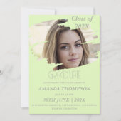 Elegante Foto-Graduationspartei 2025 Einladung (Vorderseite)