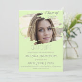 Elegante Foto-Graduationspartei 2025 Einladung (Stehend Vorderseite)