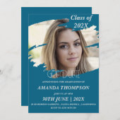 Elegante Foto-Graduationspartei 2025 Einladung (Vorne/Hinten)