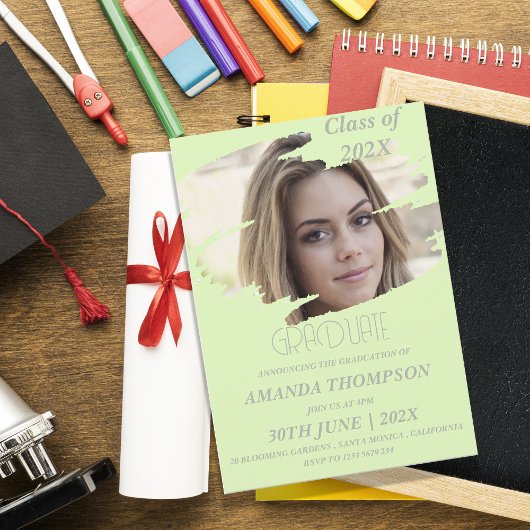 Elegante Foto-Graduationspartei 2025 Einladung