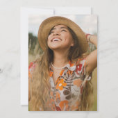 Elegante Foto-Graduierungsparty Einladung (Rückseite)