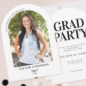 Elegante Foto Graduierungsparty Einladung