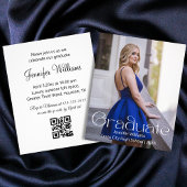 Elegante Foto Graduierungsparty qr Einladung Flyer
