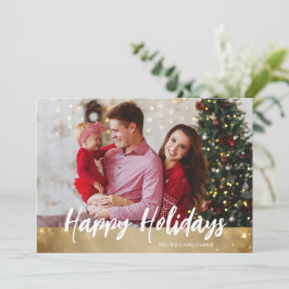 Elegante Foto Happy Holidays Card Feiertagskarte