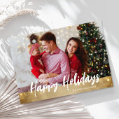 Elegante Foto Happy Holidays Card Feiertagskarte