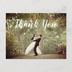 Elegante Foto-Hochzeit-Dankeschön-Postkarte Postkarte