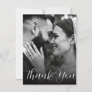 Elegante Foto-Hochzeit-Dankeschön-Postkarte Postkarte