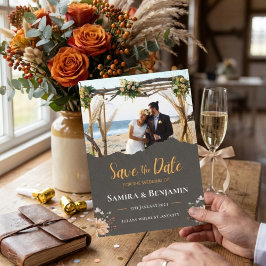 Elegante Foto-Hochzeit – Moderne formelle Landhoch Save The Date