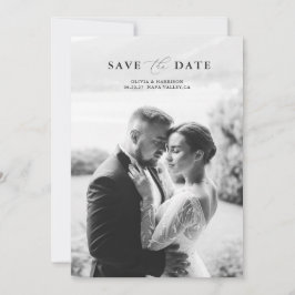 Elegante Foto-Hochzeit - Rettet das Datum Einladung