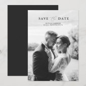 Elegante Foto-Hochzeit - Save the Date Einladung (Vorne/Hinten)