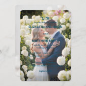 Elegante Foto-Hochzeitsfeiern Einladung (Vorne/Hinten)