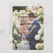 Elegante Foto-Hochzeitsfeiern Einladung (Vorne/Hinten)