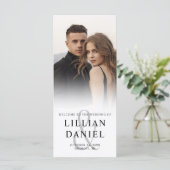 Elegante Foto-Hochzeitskarte (Stehend Vorderseite)