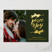 Elegante Foto & Liebe Folien Feiertagskarte (Vorderseite)