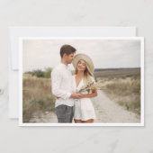 Elegante Foto Pampasgras Hochzeit Save the Date  (Rückseite)