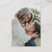 Elegante Foto QR Code Wedding Mini RSVP Karte (Rückseite)