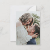 Elegante Foto QR Code Wedding Mini RSVP Karte (Rückseite)