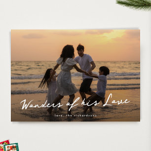 Elegante Foto Religiöse Wunder seiner Liebe Feiertagskarte