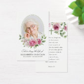 Elegante Foto-Rosa-Blumen-Gebets-Beileidskarten (Schreibtisch)