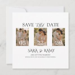 Elegante Foto-Save-the-Date-Hochzeits-Einladung