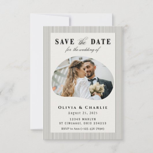 Elegante Foto-Save-the-Date-Karte Save The Date (Vorderseite)