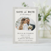 Elegante Foto-Save-the-Date-Karte Save The Date (Stehend Vorderseite)