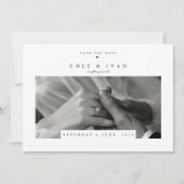 Elegante Foto-Save-the-Date-Karte Vorlage (Vorderseite)